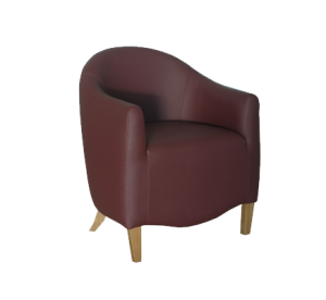 Fauteuil Sacha - Burgundy - brown